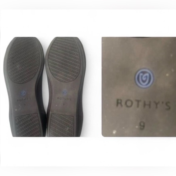 Rothy’s The Flat Black Round Toe Ballet Flats W9 Washable Knit Classic Comfort - Picture 9 of 9